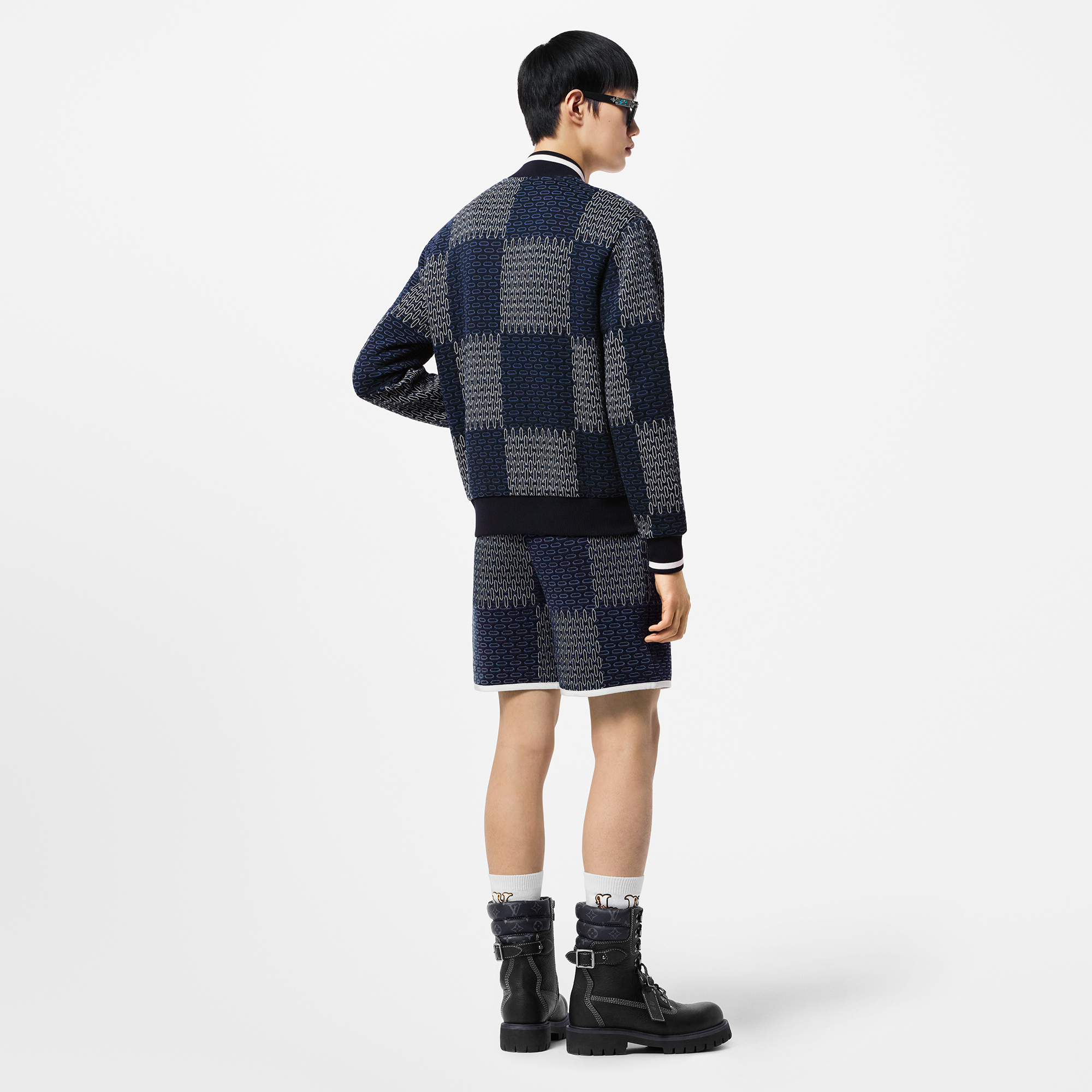 Damier Quilted Cotton Shorts  in Men's Ready-to-Wear Pants collections by Louis Vuitton (Product zoom)